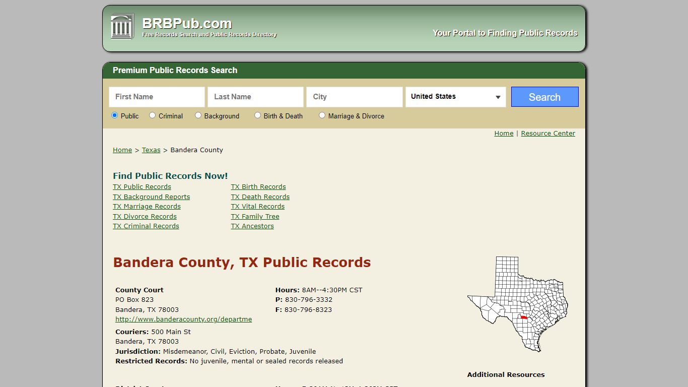Bandera County Public Records | Search Texas Government ...