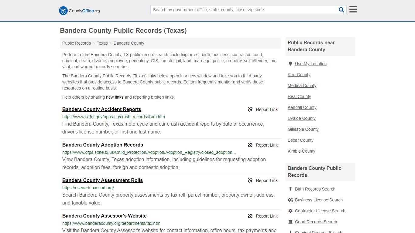 Public Records - Bandera County, TX (Business, Criminal ...